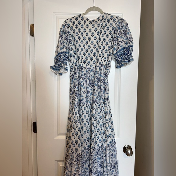 Blue & white patterned maxi dress - Picture 7 of 8
